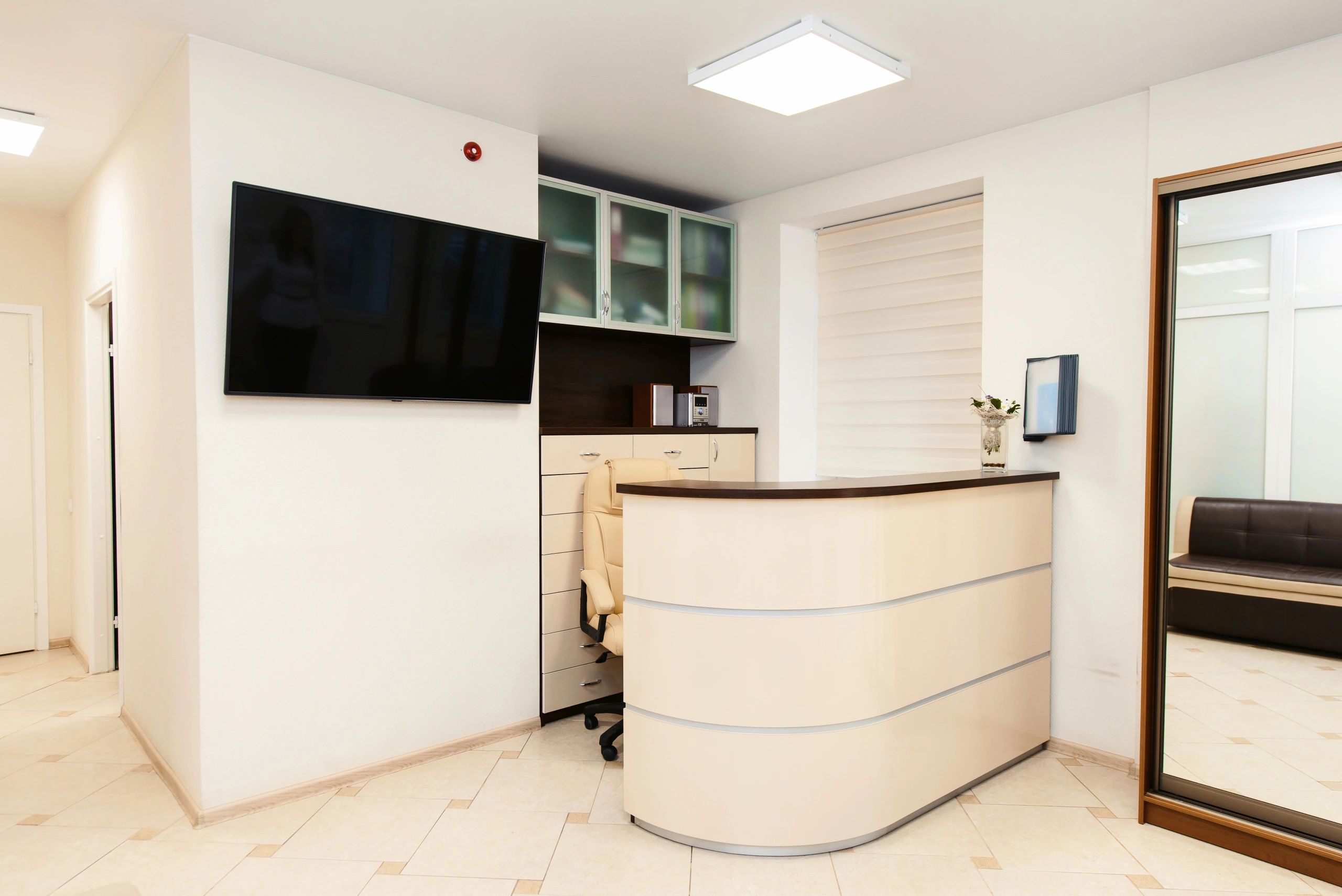 modern dermatology clinic interior clean