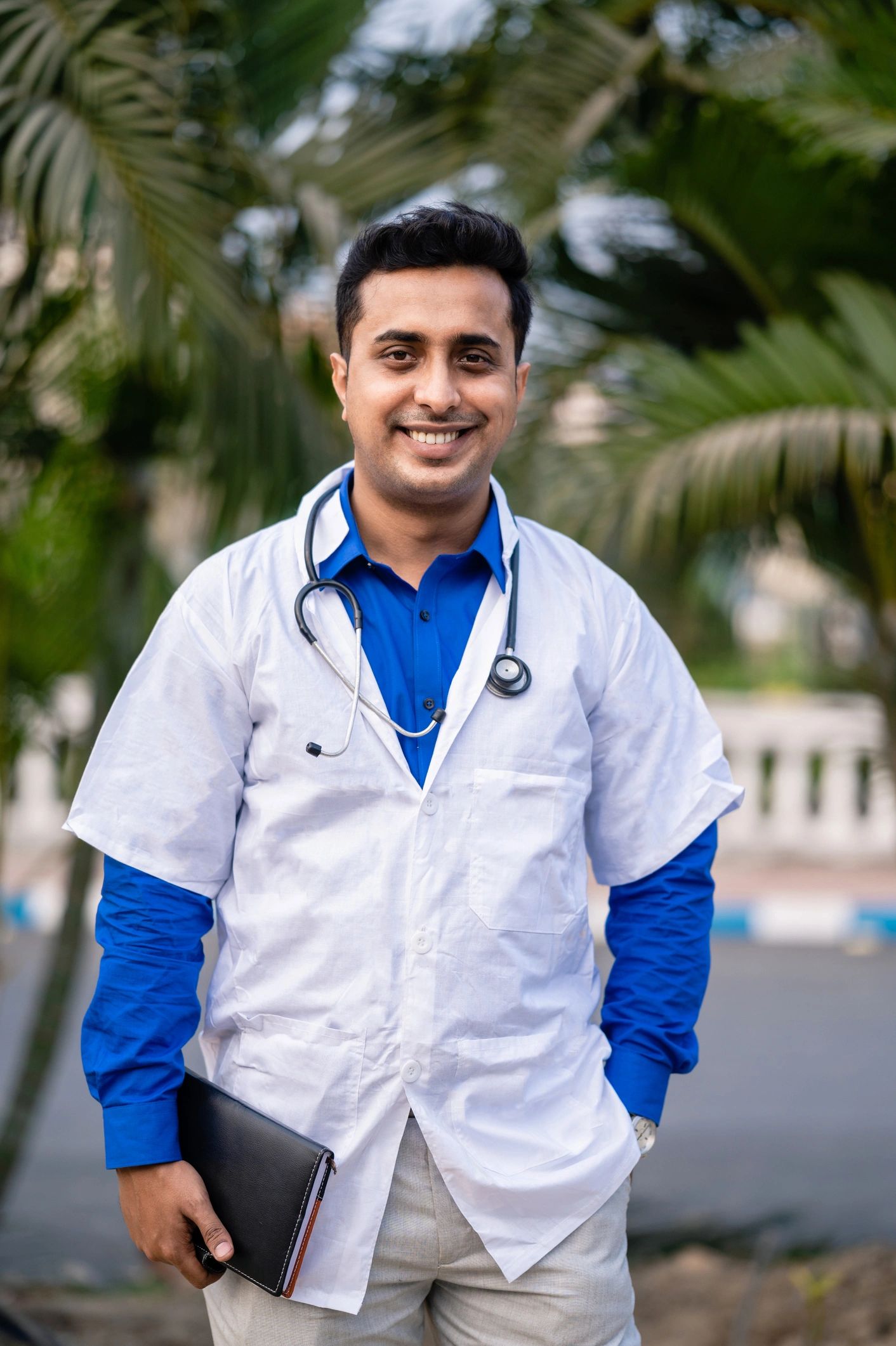 senior Indian male doctor portrait professional