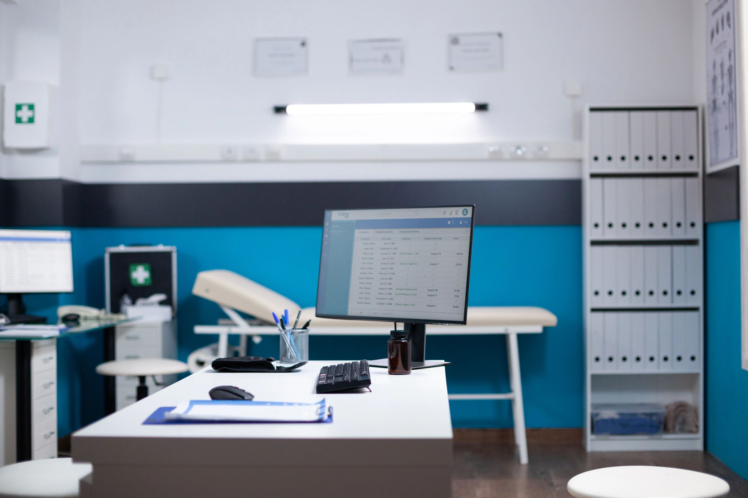 modern dermatology clinic interior clean